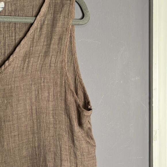 Misslook Brown Sleeveless Bohemian Inspired Dress With Ruffle Hem Size XL - Picture 4 of 10